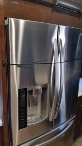 Residential fridge in RV